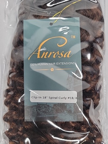 Anrosa Remy Hair Extensions 18-inch Curly Clip In Human Hair Ombre Jerry Curly. - Picture 9 of 12