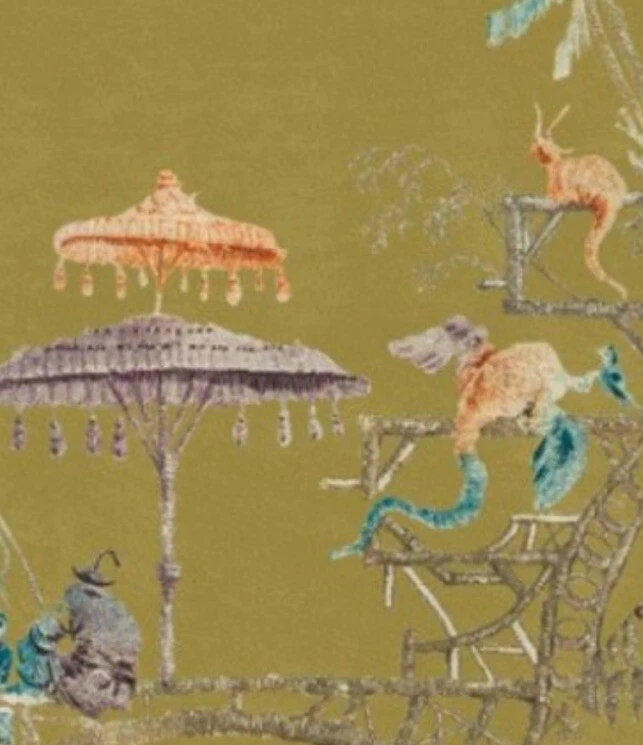 MIND THE GAP ЗАНАВЕСКА/UPH ТКАНЬ «Chinoiserie бархат» 2,5 метра хлопок бархат - Изображение 3 из 4