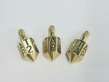 LOT OF 3 PUT & TAKE SPINNING TOP GAME* DREIDLE GAME* SOLID BRASS *GAMBLING* 