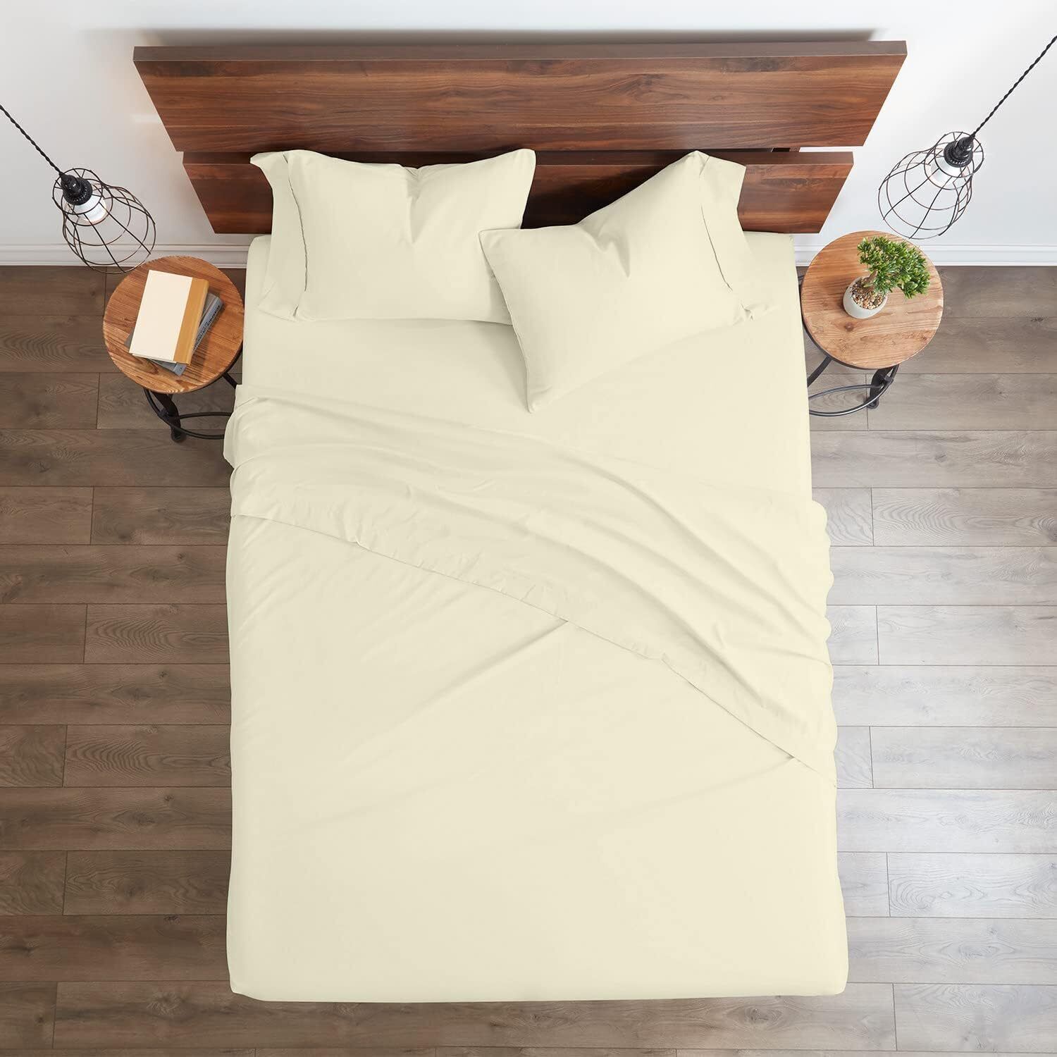 Giza Sheet Set 100 Giza Egyptian Cotton 1000 TC Luxury Sheets Set Ivory Solid eBay