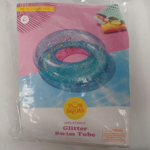 36" T x 9" H aufblasbarer grüner Glitzer Schwimmschlauch Sun Squad Wasserschwimmer Pool