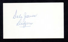 Dale Jones ( P ) ( Debut 1941 ) PHILADELPHIA SIGNED AUTOGRAPH AUTO 3x5 INDEX COA