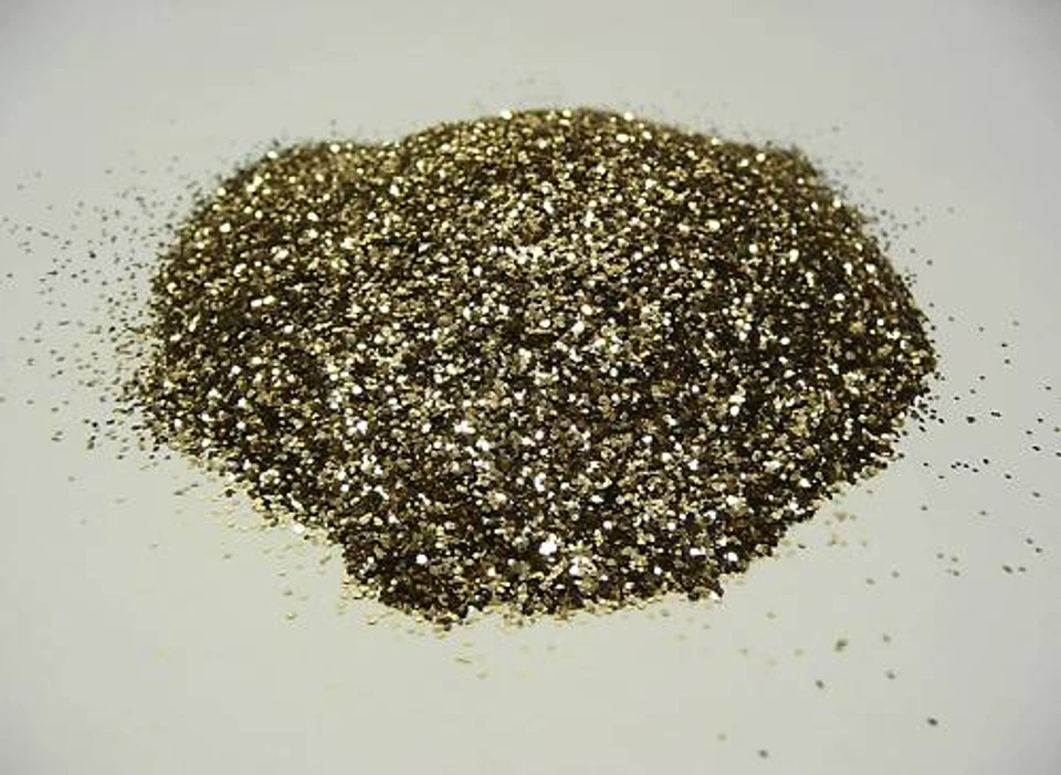 MEADOWOOD Powder Coat Paint Fishing Jig/Lure Polyflake Glitter Golden Sand (1 oz)
