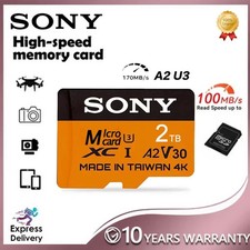 SONY Micro SD Card 2TB 512GB 256GB 128GB TF Memory Card Extreme 1TB U3 4K High