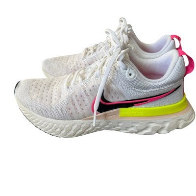 Nike React Infinity Run Flyknit 2 Shoes Womens Size 7.5 White Running Gym