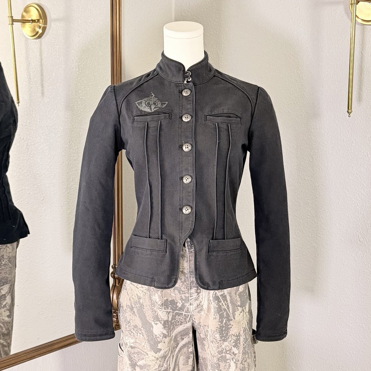 ジャケット・アウター archive military jacket 00s gimmick y2k Vtg 00s Oakley Archive Military Jacket M Gorpcore Techwear Cyber