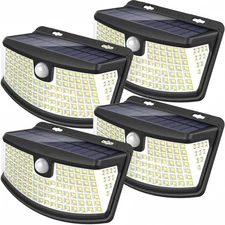New Solar Motion Sensor Lights 120 LEDs with Lights Reflector,270° Wide Angle...