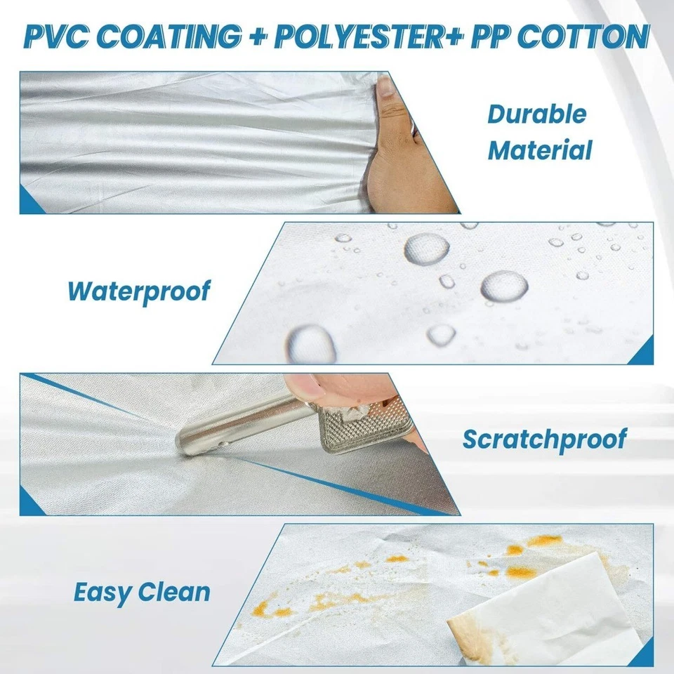 For Buick Riviera Full Car Cover Outdoor UV Sun Dust Snow All Weather Protection - Image 4 of 4