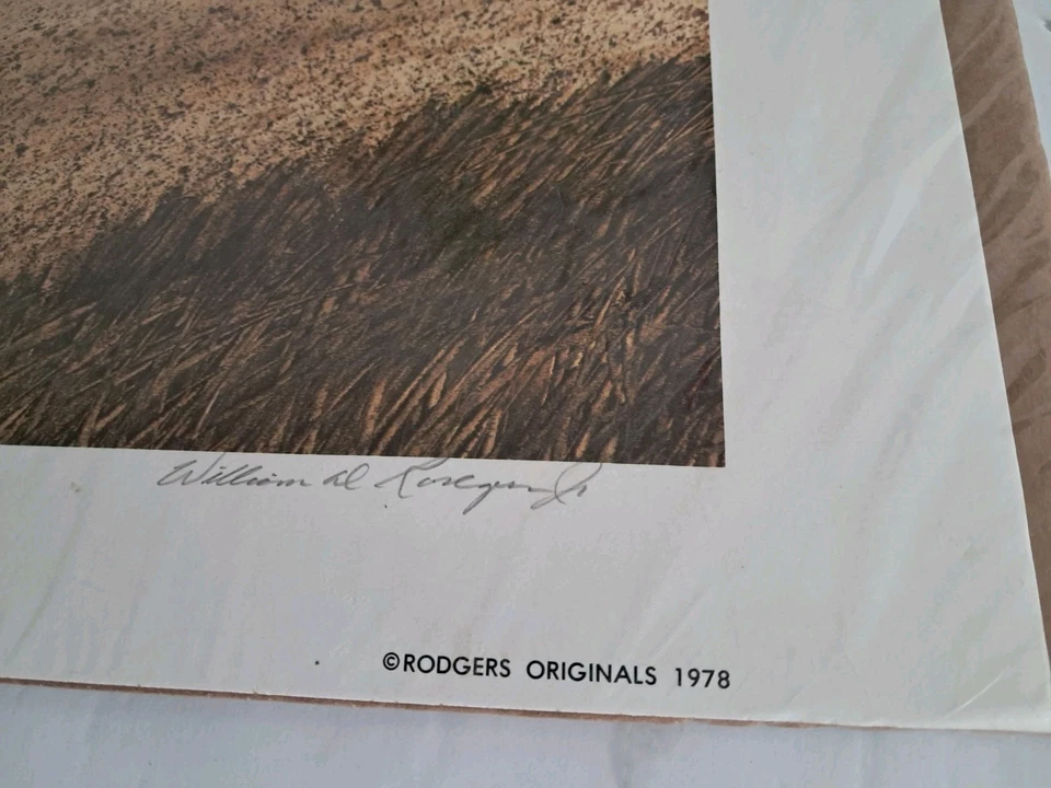 Póster William Rogers Jr firmado a mano impresión artística paisaje rural 32x22,5" 7/1000 Foto 4 de 4