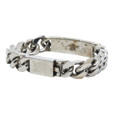 LOUIS VUITTON チェーンブレスレット M62486 Louis Vuitton LV Signature Chain Bracelet M62486 Silver Metal Men