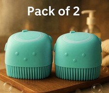 Silicon Massage Multi-use Bathing Brush For Pets: dogs, Cats - Set Of 2