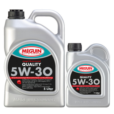 6 Liter 5+1 Motoroel Motorenöl SAE 5W30 Meguin Quality 5w 30 MB 229.5 A3 B4