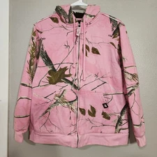 Legendary Whitetails Juniors Medium Pink Realtree Camo Full Zip Hoodie Jacket