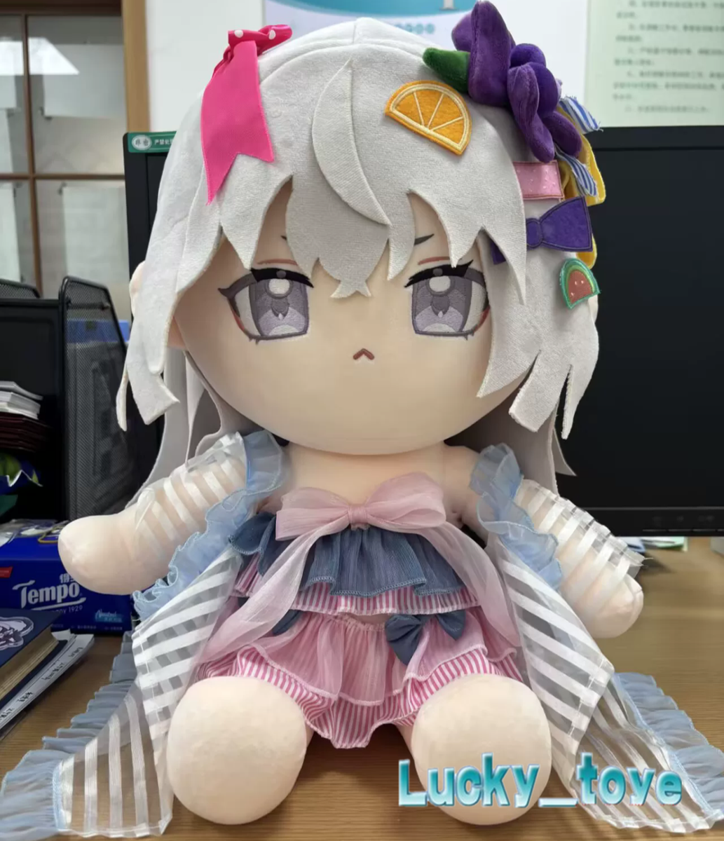 40cm Blue Archive Shirasu Azusa Plush Doll Stuffed Pillow Dress Up