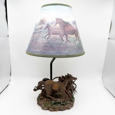 Vintage Horse Figurine Lamp with Shade, Kids Room, Farm, Desk