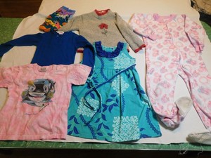 LOT VTG GIRL CLOTHES sz 5 6 90's HAWAIIAN DRESS PJ's WHALE FLIP TOP GYMBOREE