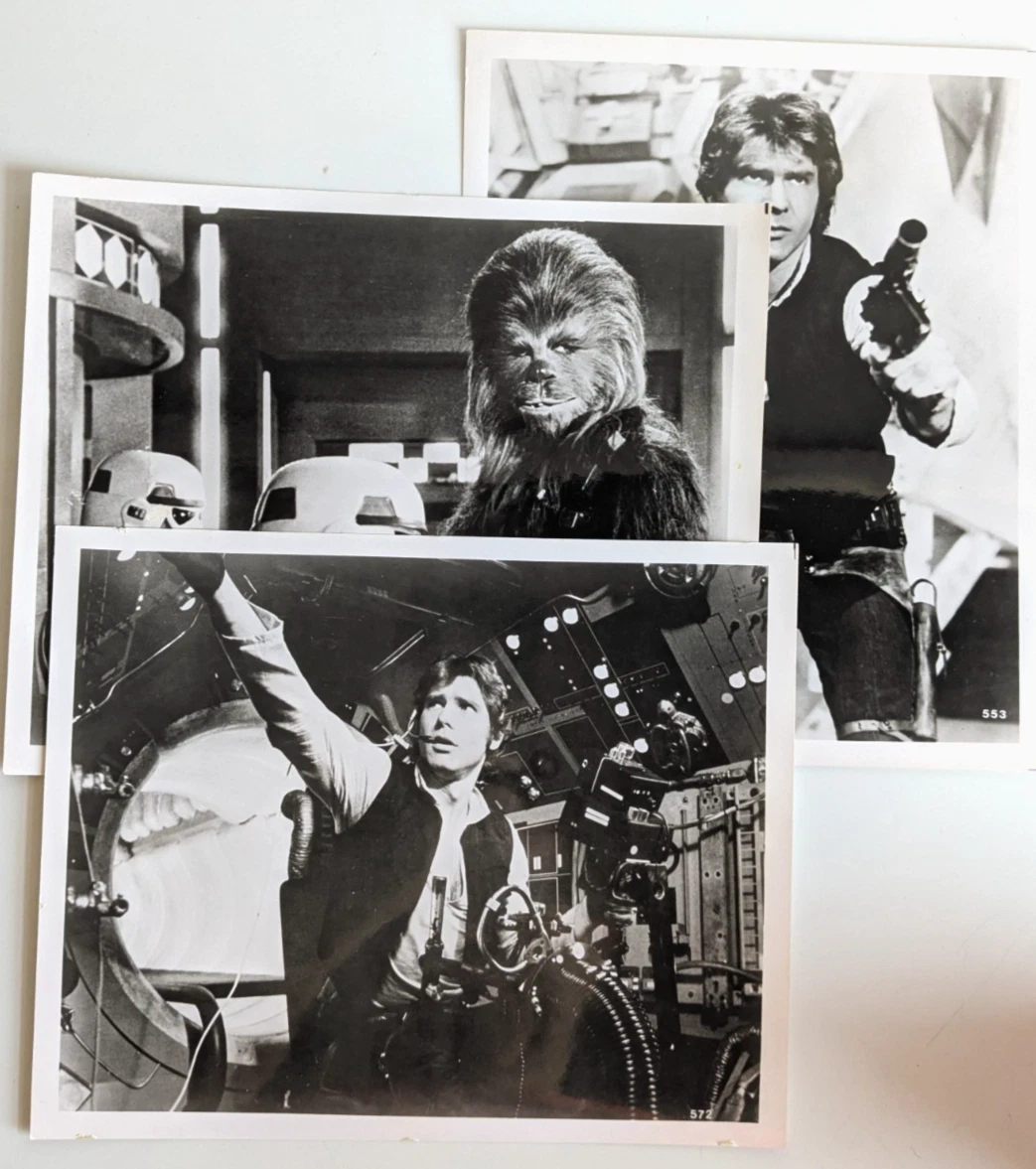 1977年 スターウォーズ 8x10 映画パブリシティスティルズハンソロとチューバッカ 3 個セット - 画像1/4
