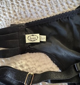 Bordelle Silk Push Up Bustier & Harness Brief - Black Size S 