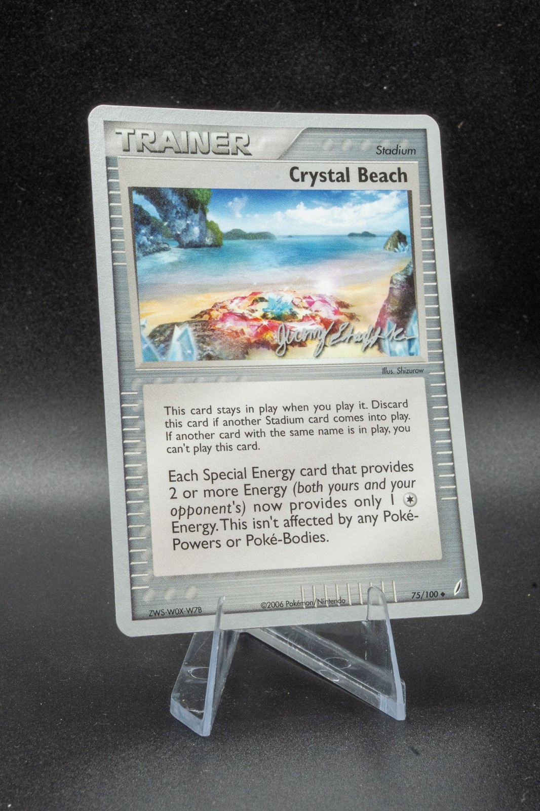 Crystal Beach 75/100 - EX Crystal Guardians 2007 World Champ Pokemon Card LP ++