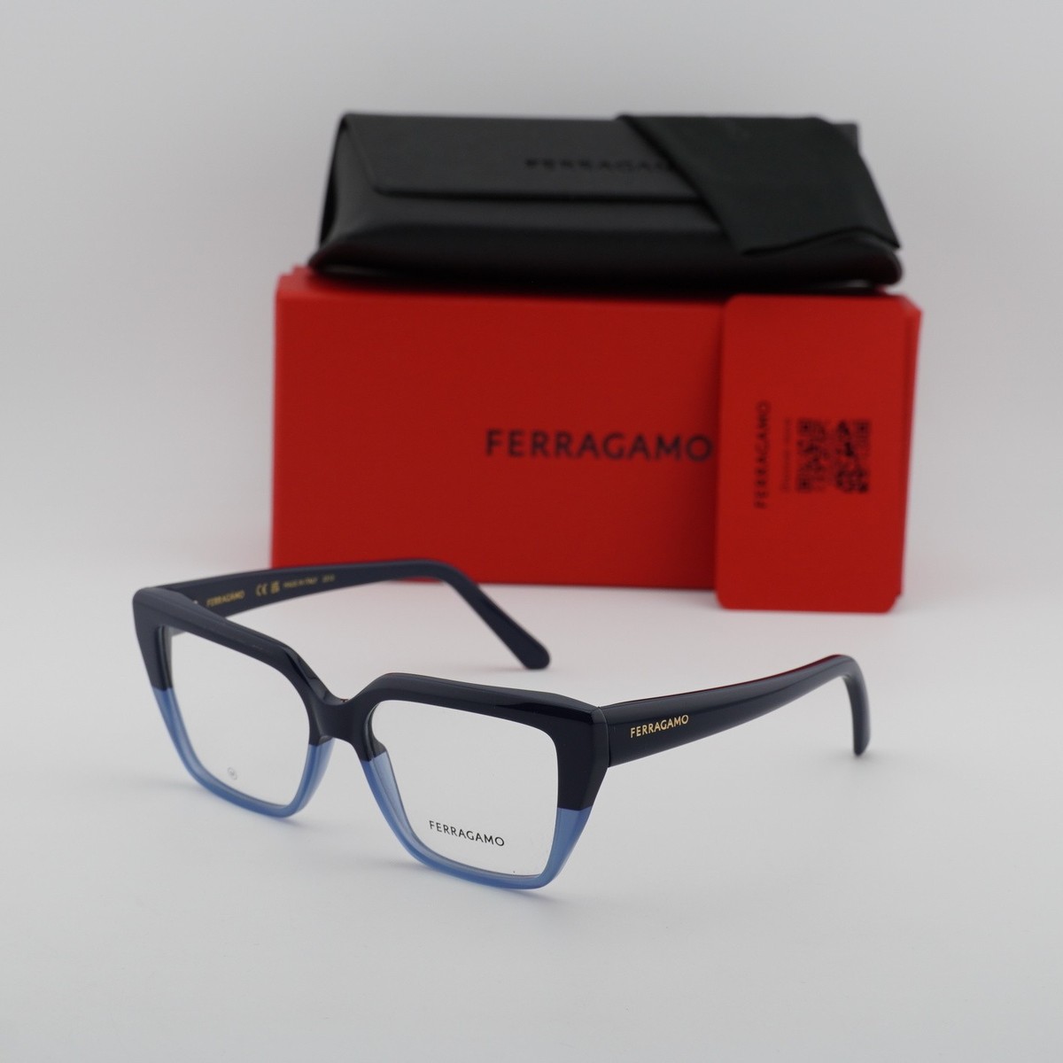 NEW Salvatore Ferragamo SF2971 414 Blue/Light Blue 53mm Eyeglasses