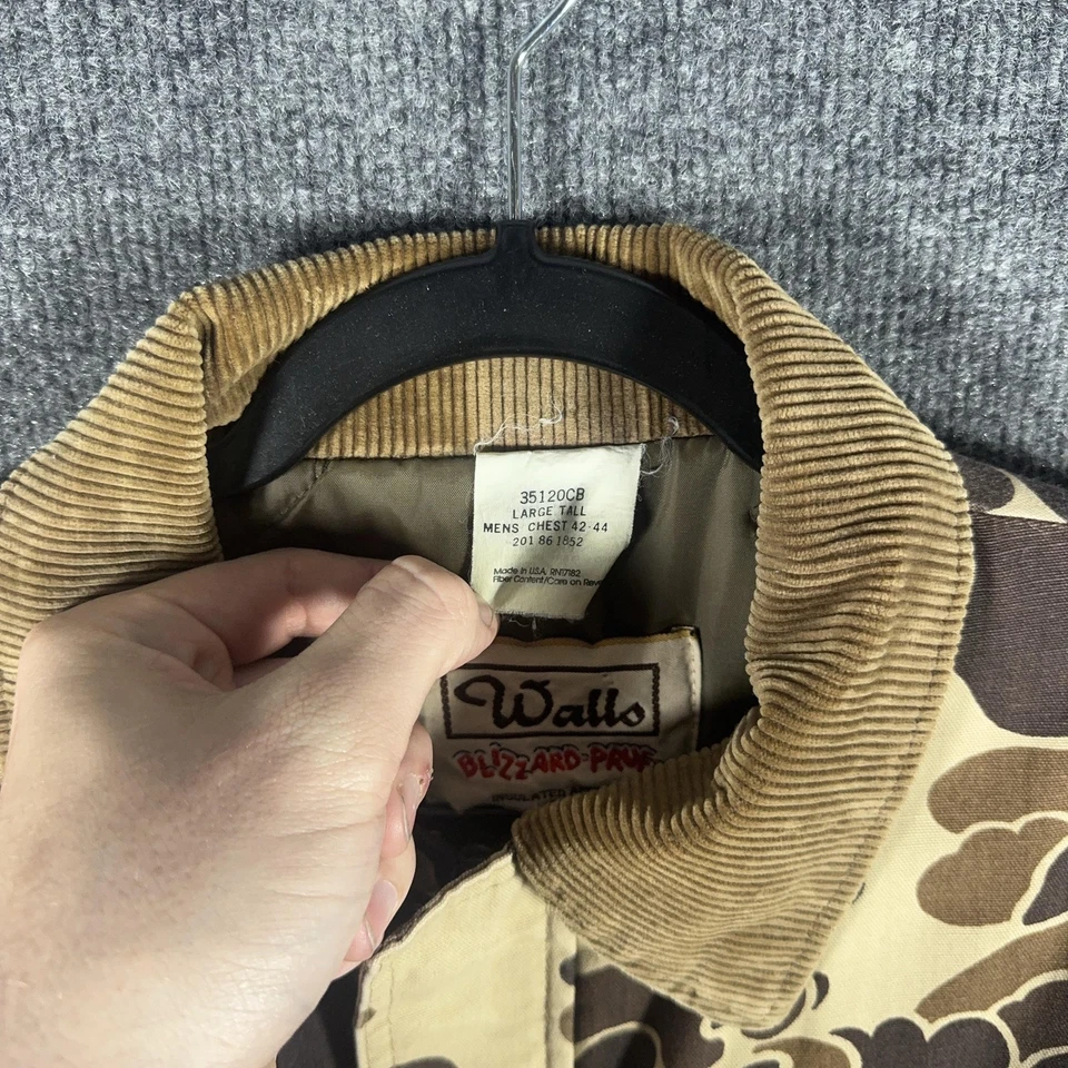 Chaqueta Walls Blizzard Pruf Para Hombre Grande Alta Pato Camuflada Pana Cuello Caza Foto 3 de 4