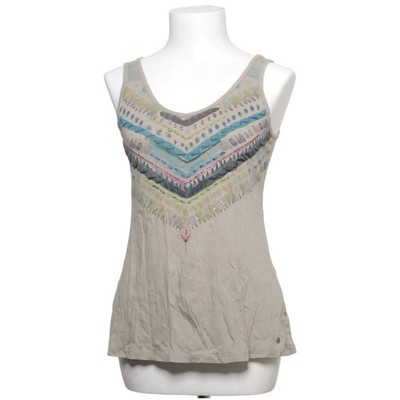Frogbox, Tank­top, Größe: 34, Beige/Mehrfarbig, Baumwolle/Modal, Chevron #GaU