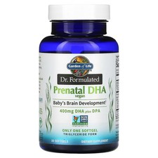 2 X Garden of Life, Dr. Formulated, Vegan Prenatal DHA, 400 mg , 30 Softgels