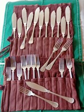 Servizio Posate Pesce x 12 placca argento Svezia 1920/1930