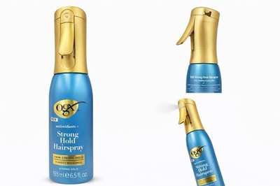 OGX Strong Hold Hairspray 6.5oz 24HR Firm Hold Anti-Frizz Humidity Resistant