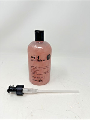 Philosophy Shampoo Shower Gel Bubble Bath WILD PASSIONFRUIT 16 Oz Passion Fruit 