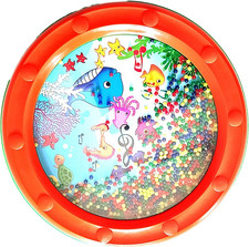 Bead Drum, Plastic Educational Drum with Pattern Design, Easy Carrying for Music