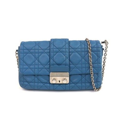 Dior Sheepskin Bags Blue Shoulder Bag C1368605282