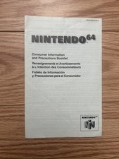 Nintendo 64 Consumer Information And Precautions Booklet NUS-USA/CAN-1