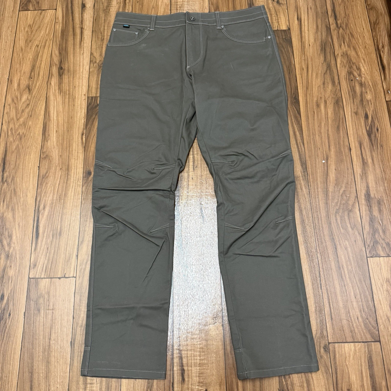 Kuhl Free Rydr Pants Mens Size 38x34 Brown Vintage Patina Dye Canvas Hiking 5015