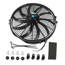 New Universal Slim 16" Inch 12V Pull 1500 CFM Radiator Cooling 16 Inch Black