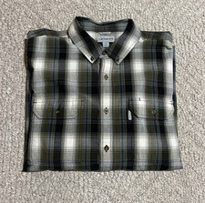 Men  s Carhartt Long Sleeve Shirt. Relaxed Fit. 2XL 100 Cotton. Plaid.