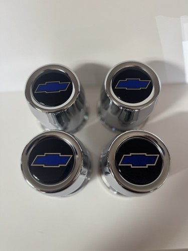 4 CENTER CAPS CHEVYBLUE 5 LUG CONVO PRO CENTER LINE WHEELS VINTAGE 3.17" OD - Picture 3 of 5