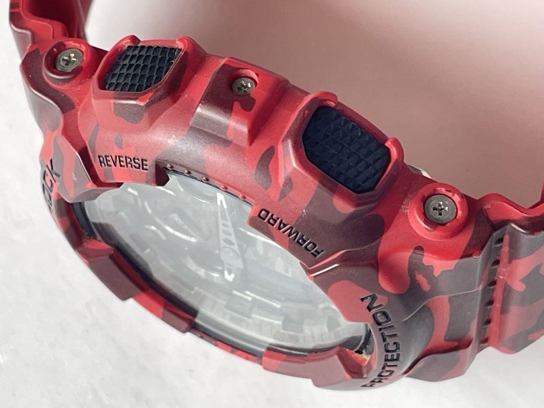 Casio G-Shock GA-100CM Red Camouflage 51mm Men's Quartz