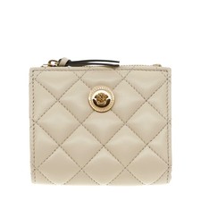 Versace Medusa Quilted Bi-Fold Wallet Beige L...
