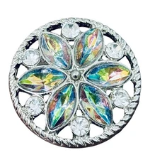 Snap Jewelry Flower Rainbow Rhinestone 18-20mm Fit Ginger Charms Accessories