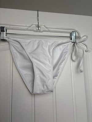 H2OH Colours White Low Rider Tie Sides Bikini Bottom- Size Small NWT