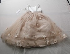 Azazie Girl's Sprout A Line Bow Tulle Flower Girl Dress EJ3 Rose Petal Size 7