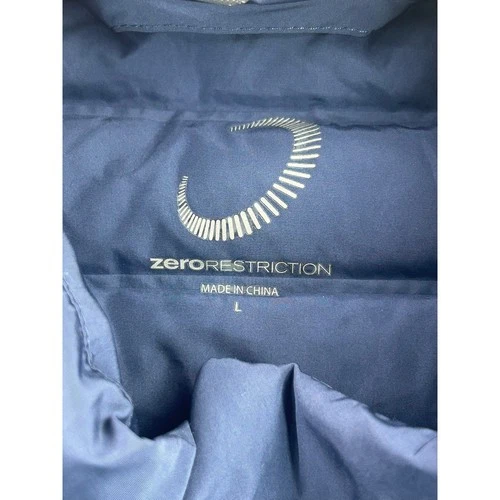 Zero Restriction Men Golf English Channel Vest Down Quilted Puffer Blue Snap L image 6