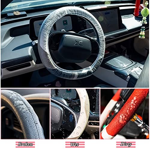 400 Pcs Disposable Car Seat Covers Steering Wheel Covers Gear Selector Covers - Picture 5 of 8