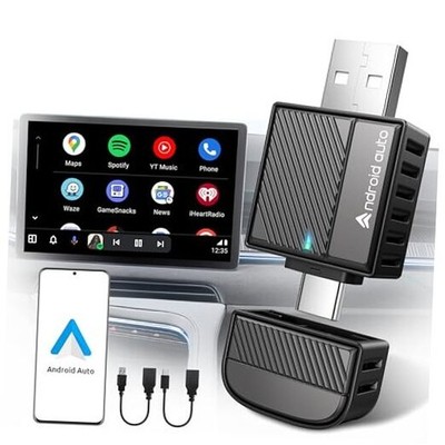  Android Auto Wireless Adapter, 2025 NFC & Bluetooth 5.3 Convert Wired to 