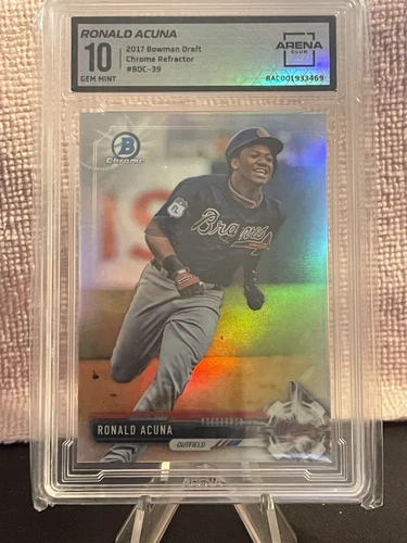 2017 Bowman Draft Chrome - Refractor Ronald Acuna BDC39  10 GEM MINT