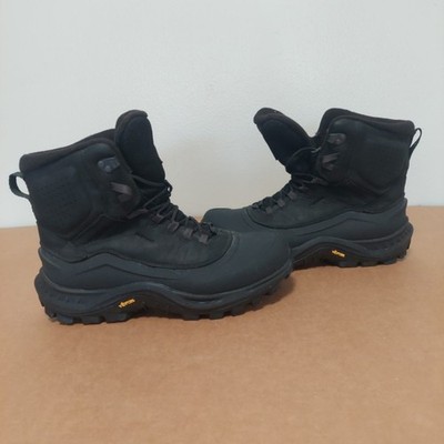 Merrell Thermo Overlook2 Mid Waterproof Trekking Boots Men Black Vibram SIZE 10 