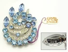 Vtg. Signed EISENBERG ICE Rhinestone Costume Jewelry Brooch - NO RESERVE! - 2