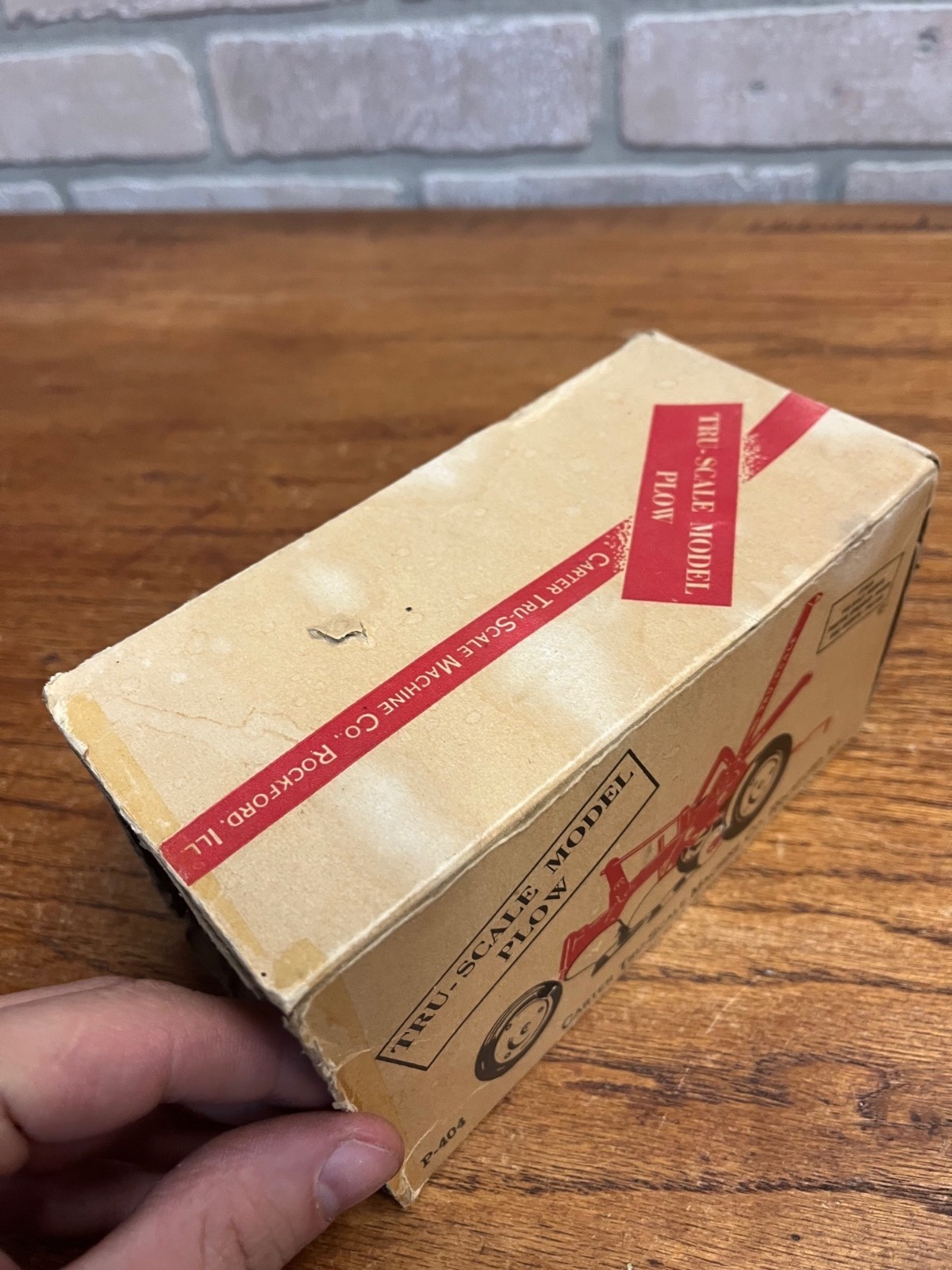 Vintage 1950s Carter TRU-SCALE Steel Plow Diecast Toy 1:16 Scale w/ Original Box