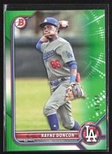 Rayne Doncon 2022 Bowman Draft Green /99 #BD-188 Los Angeles Dodgers